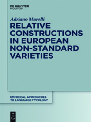 cover image of Relative Constructions in European Non-Standard Varieties